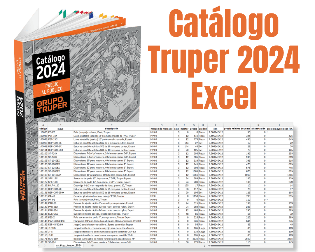 NUEVO Catálogo Truper 2024 en Excel Precios Actualizados